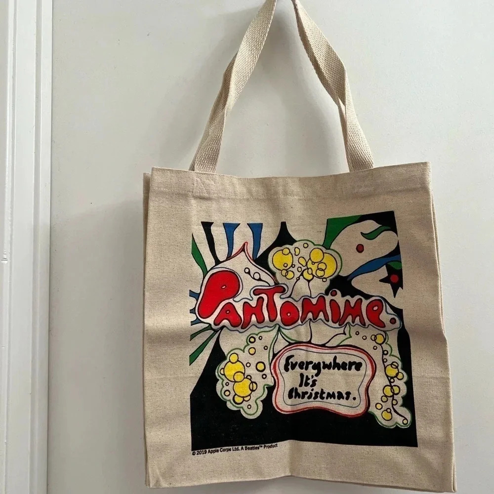 BEATLES Pantomime Recycled Shopper Tote Grocery Tote